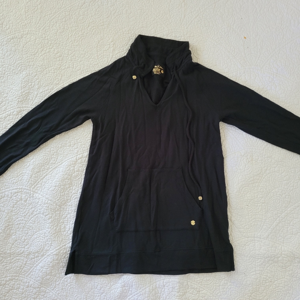 Lilly Pulitzer Cassi Popover (Onyx) Women's Clothing - Picture 2 of 8
